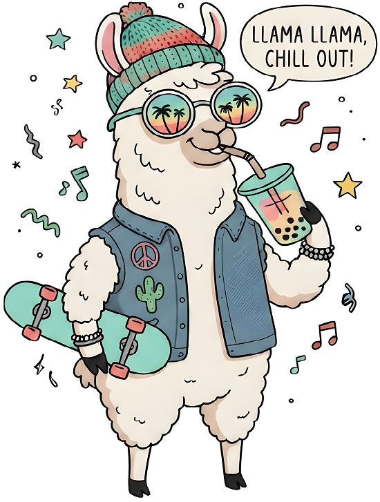 Carl standing with a skateboard and drinking boba tea